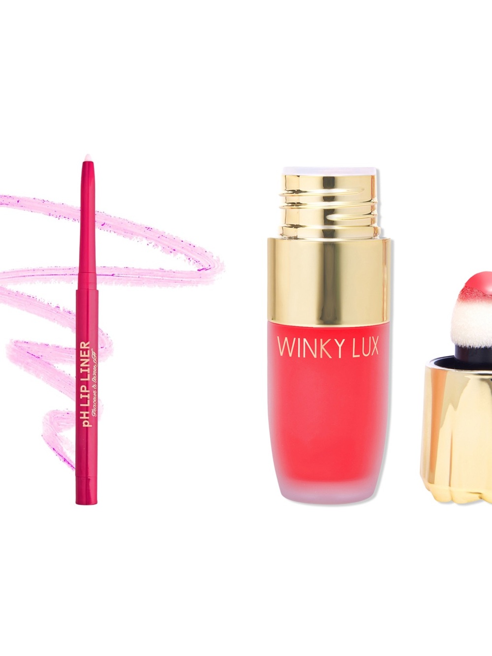 Winky Lux pH Cheeky Glaze Liquid Blush & Lux pH Color Changing Lip Liner